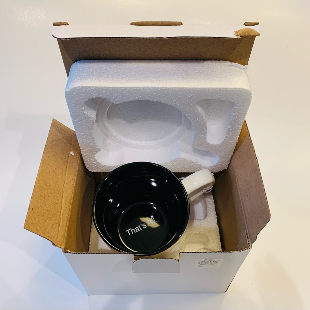White Ceramic That’s All Mug You Make Me Forget 16oz NWT - Picture 11 of 13